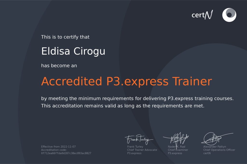 Accredited P3.express Trainer